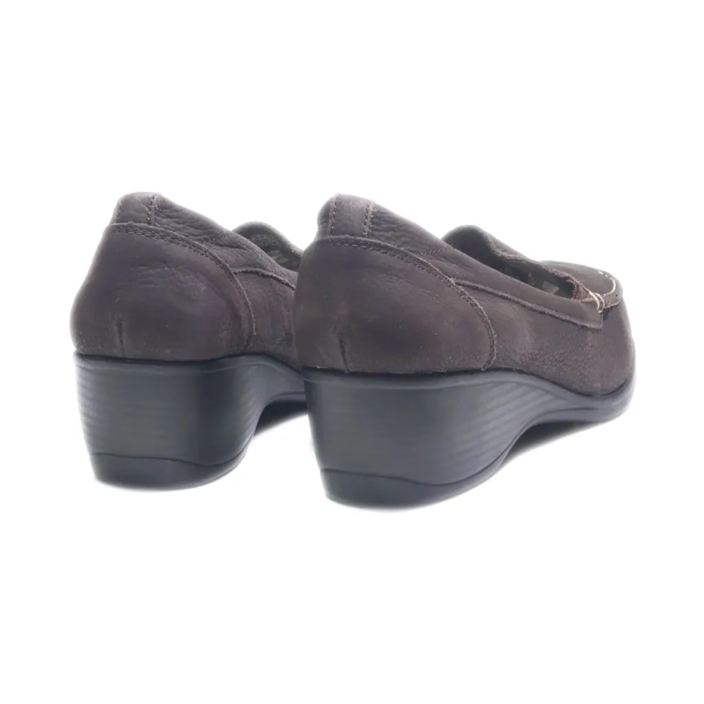 Eastland Wedge Shoes Leather Brown Colour For Women