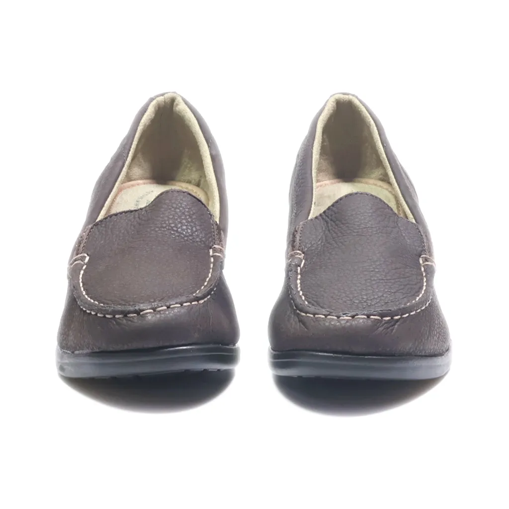 Eastland Wedge Shoes Leather Brown Colour For Women