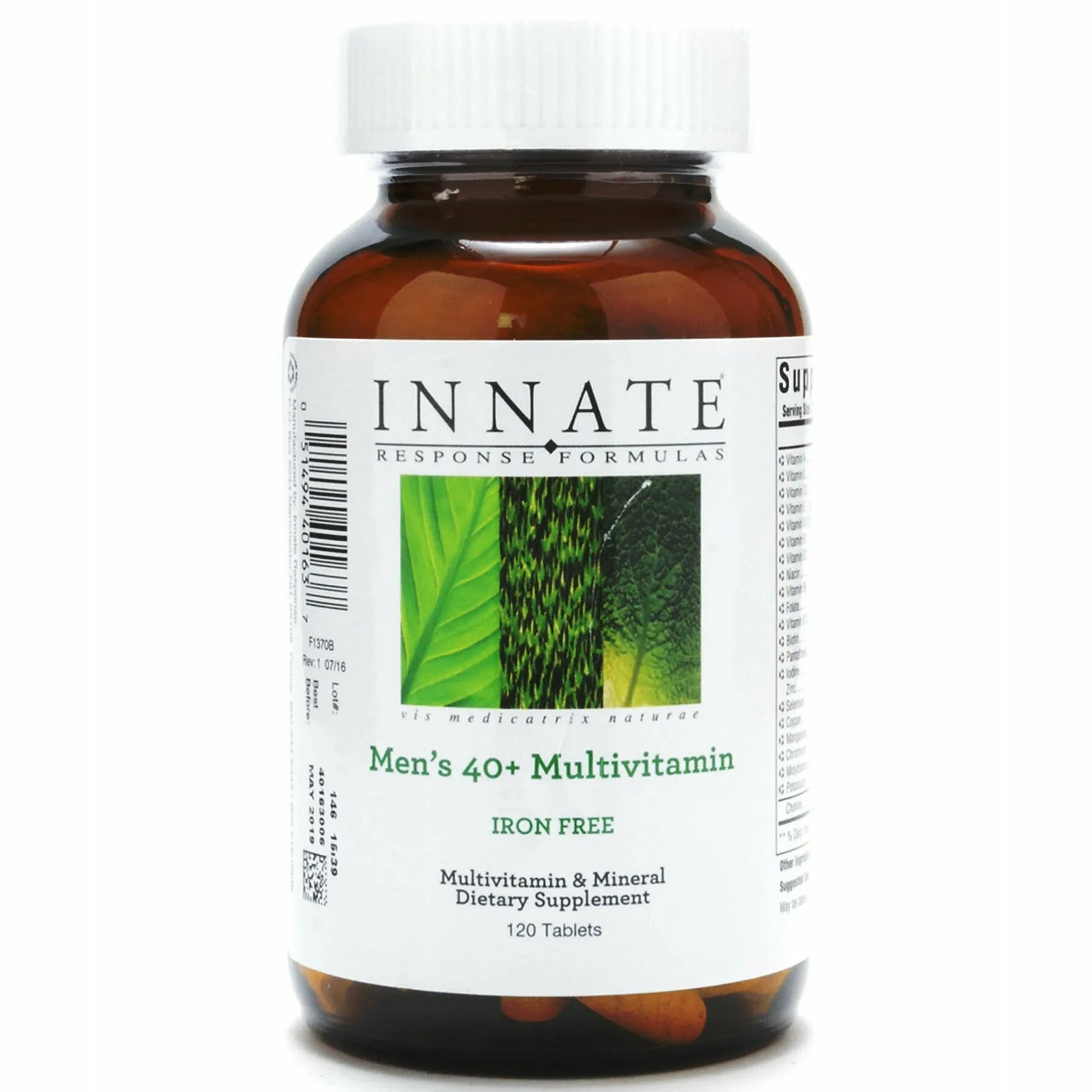 Men's 40  Multivitamin Iron Free 120 tabs by Innate Response
