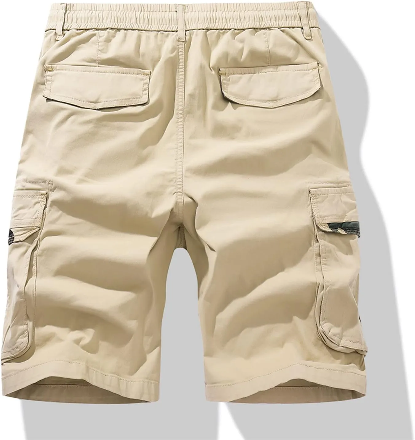 Muscularfit Linen Shorts for Men 2023 Casual Elastic Waist Cargo Short with Pockets Regular and Big & Tall Summer Beach Short