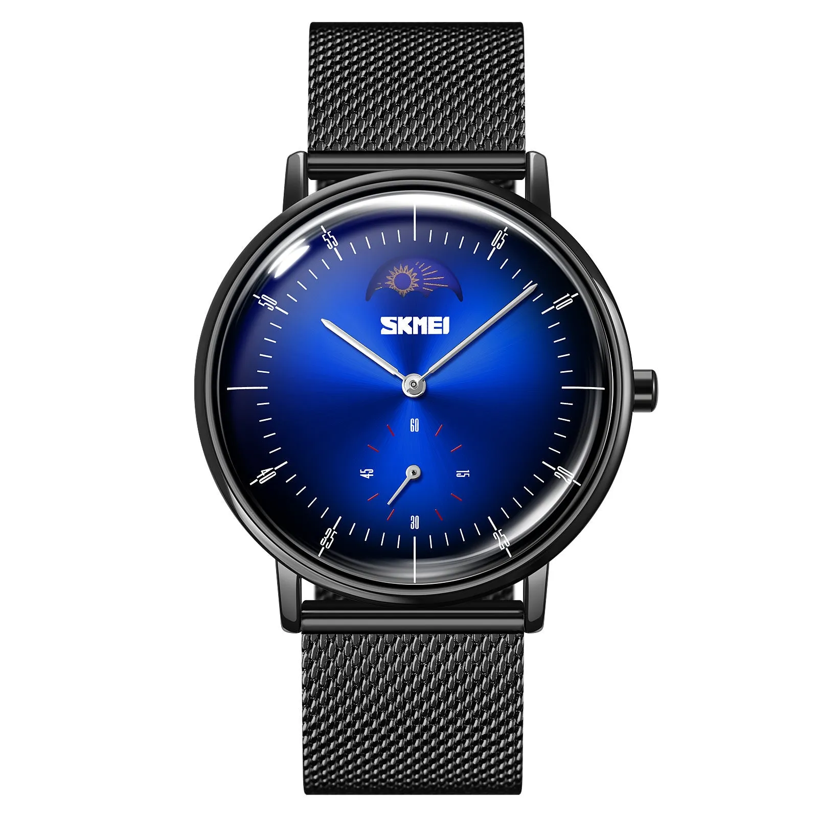 SKMEI 9245 Personalized Moonphase Watch for Men IP67 w/ Stainless Steel Strap
