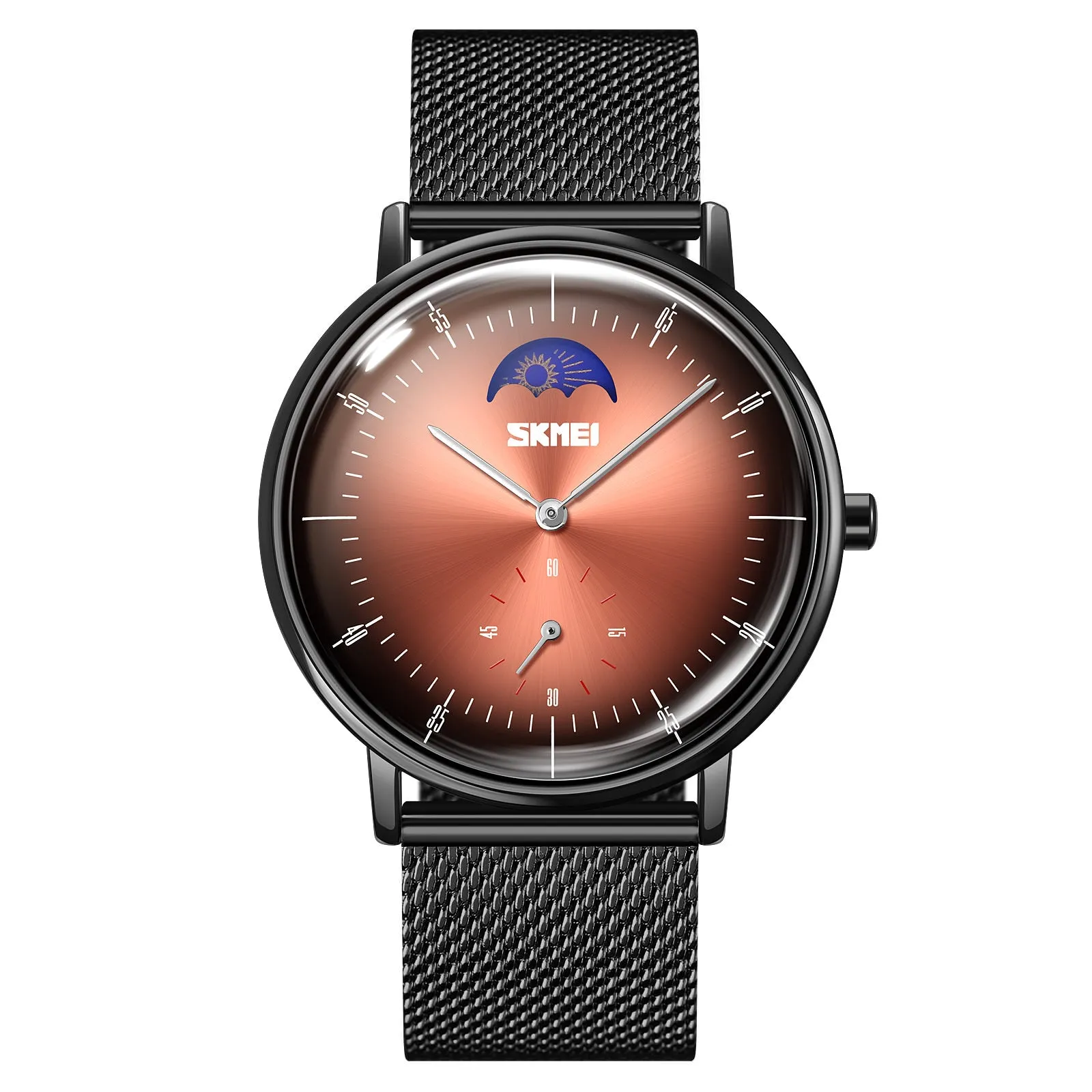 SKMEI 9245 Personalized Moonphase Watch for Men IP67 w/ Stainless Steel Strap