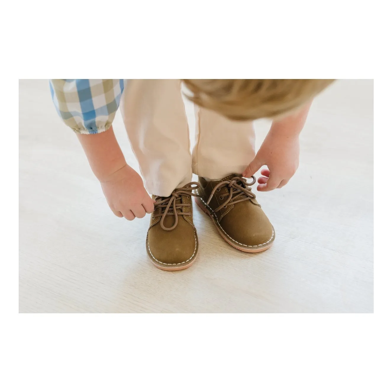 Tyler Leather Lace Up, Nubuck Khaki