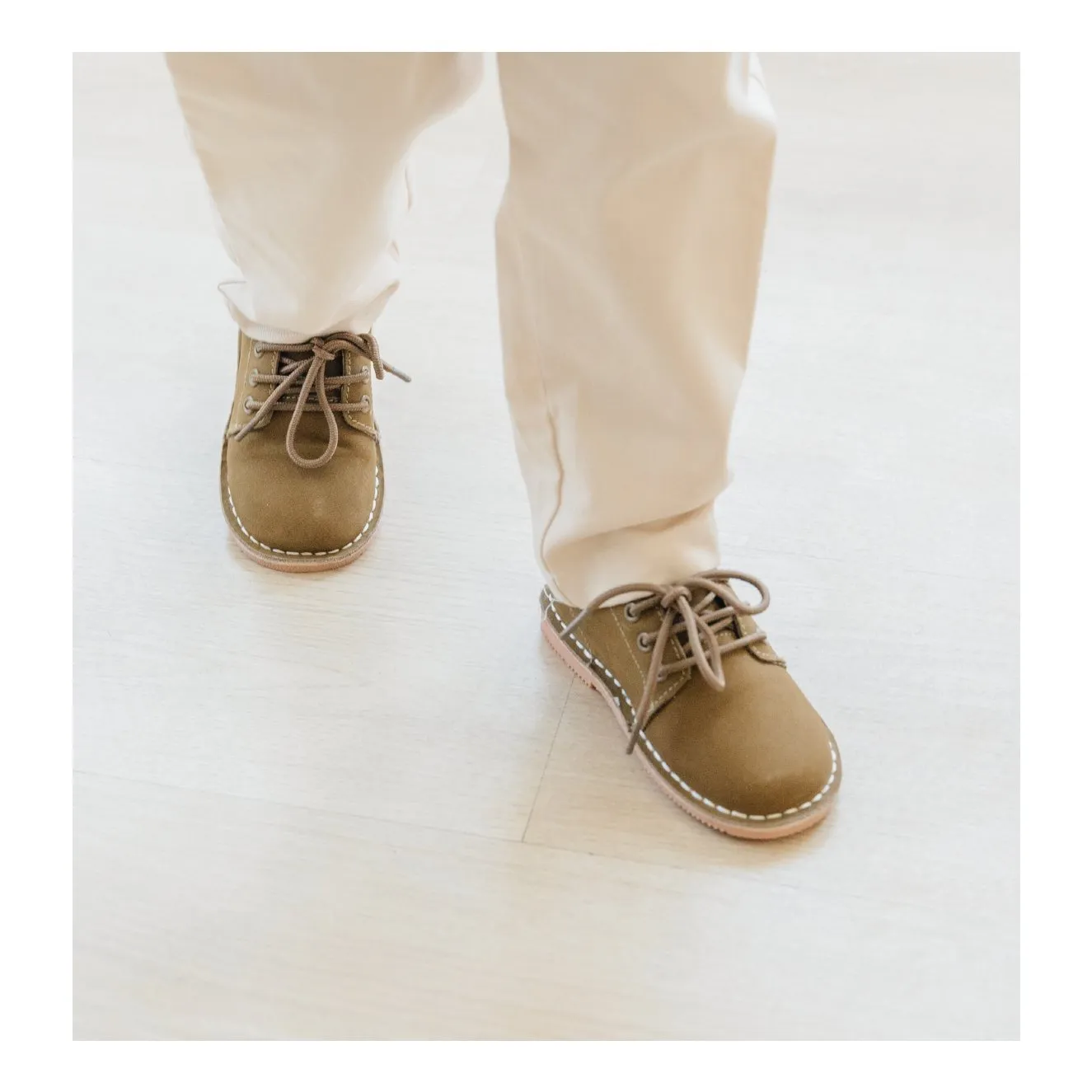 Tyler Leather Lace Up, Nubuck Khaki